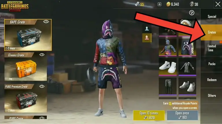 How to get clothes in pubg 5 Steps ( With Screenshot