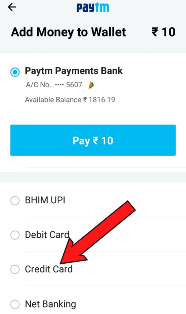 How to add money from credit card to PayTM | 5 - Steps ...