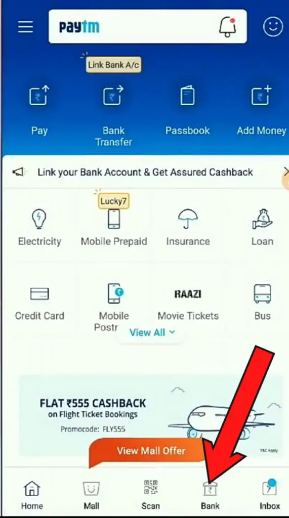 how to add account in paytm