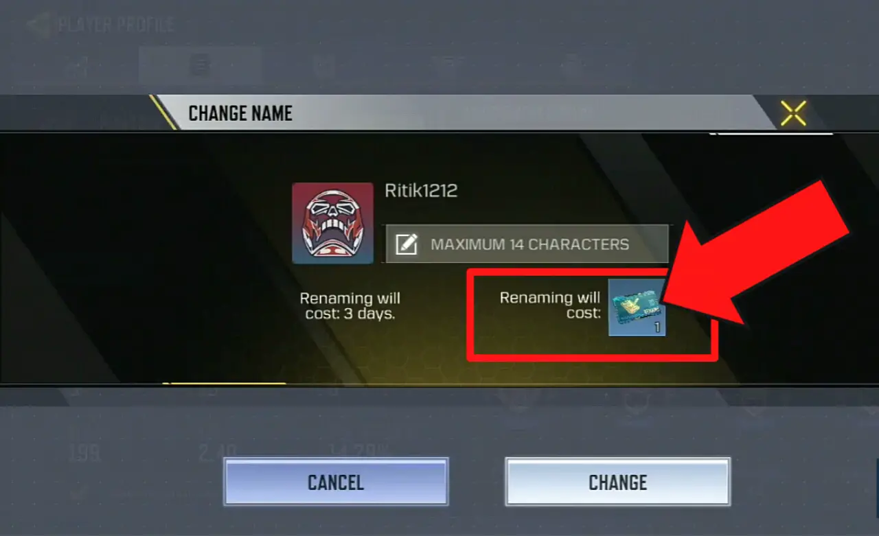 can i change my name on call of duty mobile