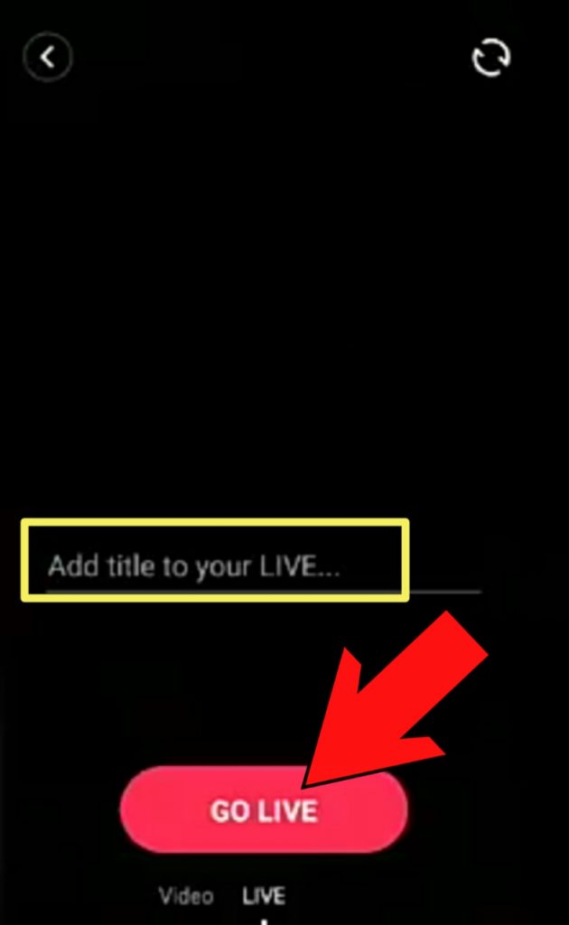 go live on Tik Tok