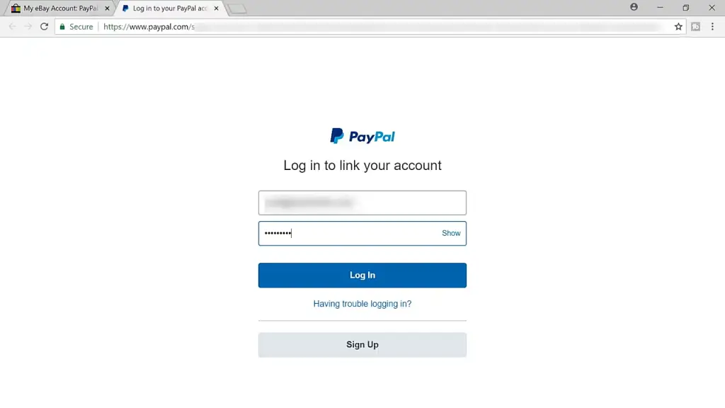 how to add my paypal to ebay