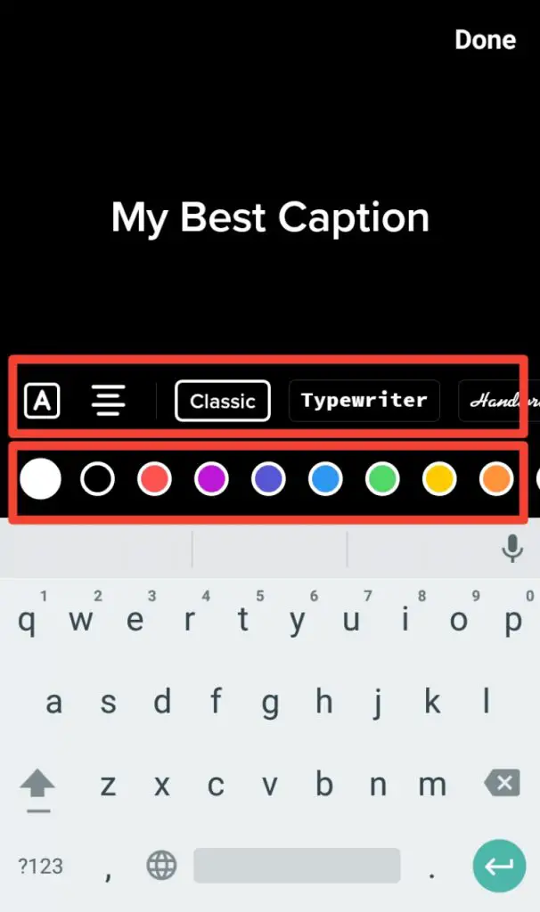 edit caption on TikTok