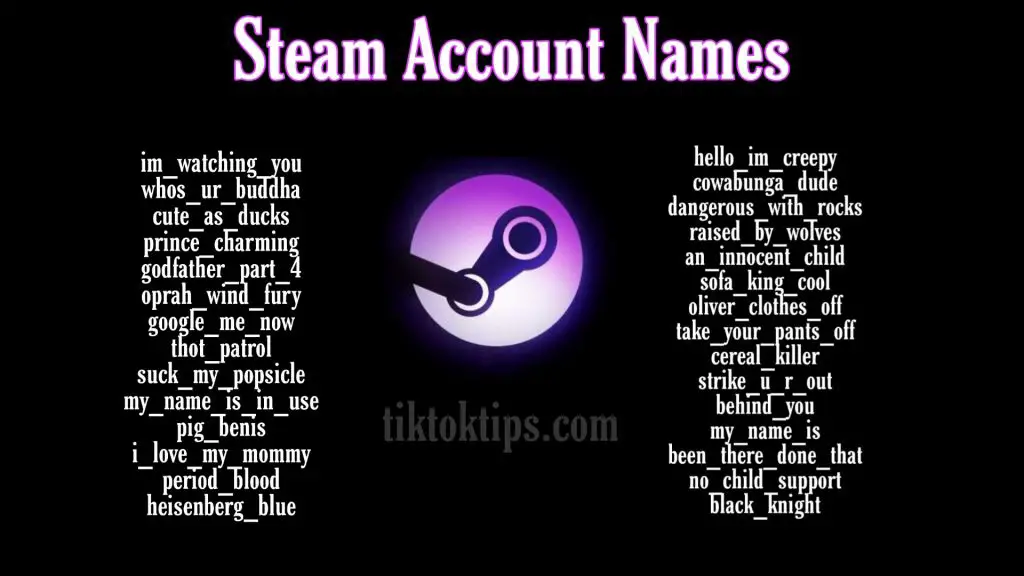 Steam account names
