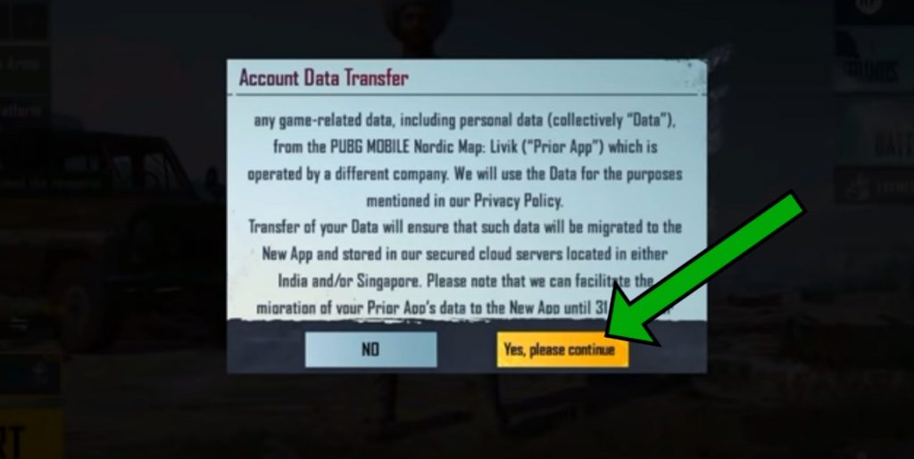 transfer data from pubg to bgmi