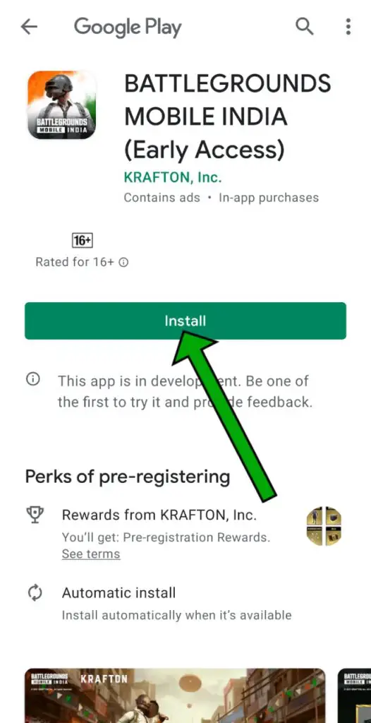 download early access of bgmi